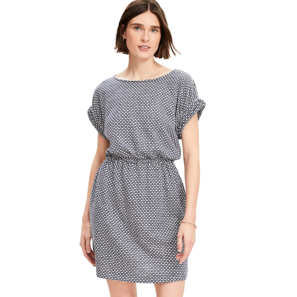 LOFT Black & White Tweed Texture Dress Size Large